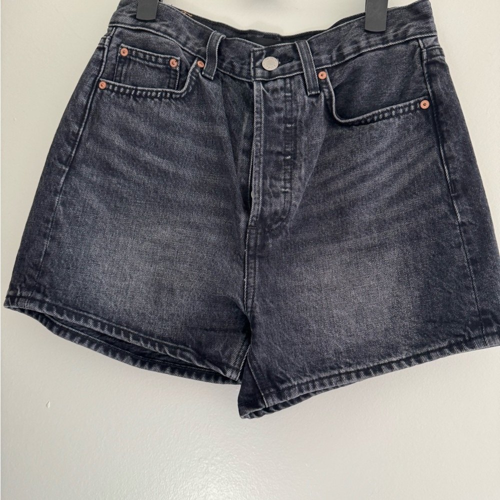 Aritzia Black Jean Shorts High-Waisted Vintage Style
